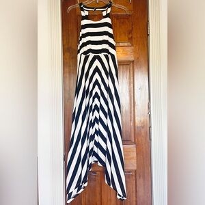 INC International Concepts Black and White Striped Long Maxi Dress Size Medium